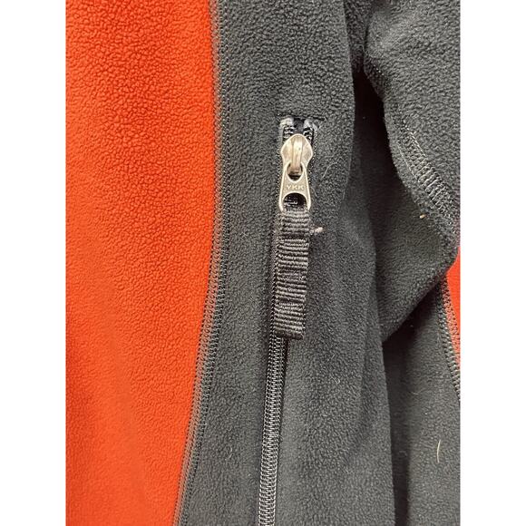 RLX Polo Sport Jacket Mens Medium Orange Black Fleece Full Zip Pockets - Picture 6 of 6